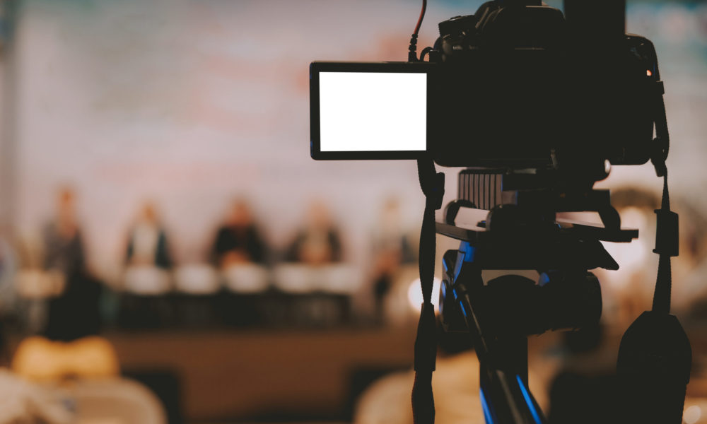 Camera recording panel for live streams for events